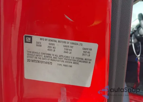 2009 Chevrolet Impala Lt z USA, uszkodzony, nr VIN 2G1WT57K191141675